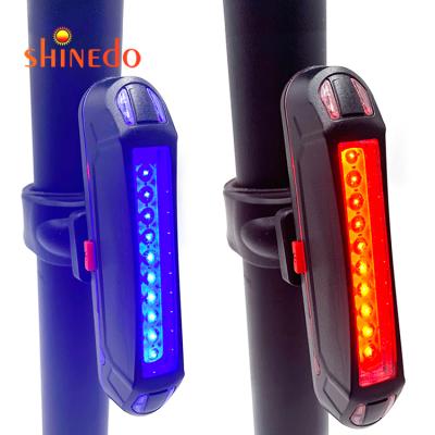 China Portable Rechargeable Bicycle Tail Light COB Bike Cycle PC USB LED Rear Light for sale