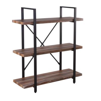 China Adjustable Custom Living Room Furniture 3 Tier Single Solid Wood Bookcase (Other) for sale