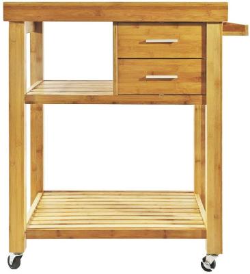 China Bamboo Food Storage Kitchen Furniture Serving Cart Kitchen Cart With Drawers for sale