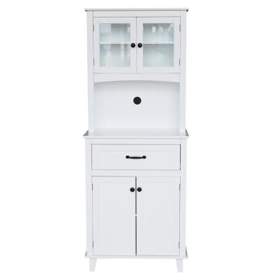 China China Tall Glass Wooden Sideboard Door Kitchen Sideboard Hutch Tall Storage Cabinet For Dining Room With Glass Door for sale