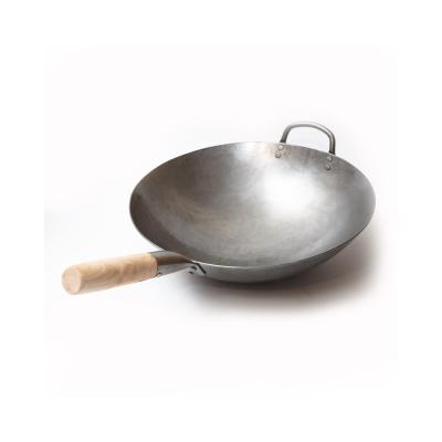 China Sustainable Carbon Steel Cantonese Wok Hand Hammered Wok Chinese Non-Stick Cooking Wok for sale