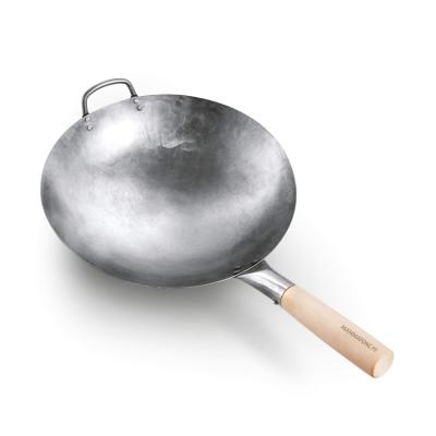 China Sustainable Wok Cooking Chinese Wok Pan Wok For Cooking Green Products for sale