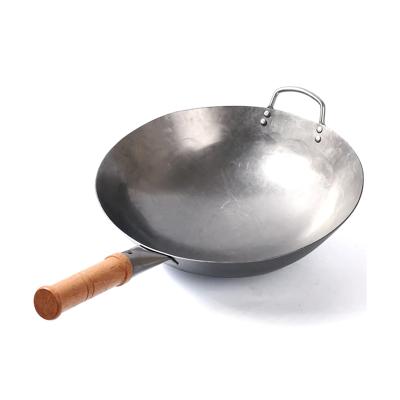 China Workshop OEM Black Wok 316 Stainless Steel Wok 60 Cm Sustainable Professional Carbon Steel Wok for sale