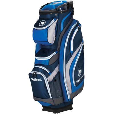 China Polyester Premium Polyurethane Material Sport Golf Cart Bags Embroidery Logo for sale