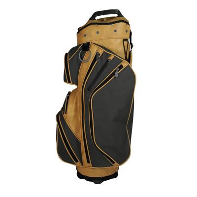 China Yellow Polyester Wholesale OEM Design Golf Cart Bag Cart Golf Sport With Hood for sale