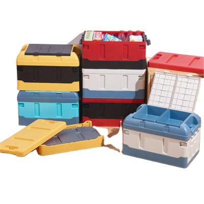 China Wholesale Sustainable Plastic Storage Clamshell PP Outdoor Plastic Folding Storage Box 45LHome for sale