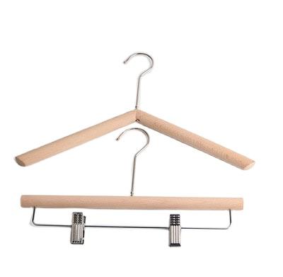 China Wholesale Children's Home Round Post Hanger Clip Hanger Solid Wood Wooden Kids for sale