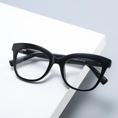 China Fashion Design New Cat Eye TR90 CP Clear Frames Anti Blue Light Blocking Glasses For Women for sale