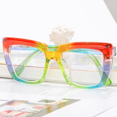 China 2022 new arrivals fashion TR90 square candy Bluelight glass blue light blocking glasses anti colorful frames color for sale