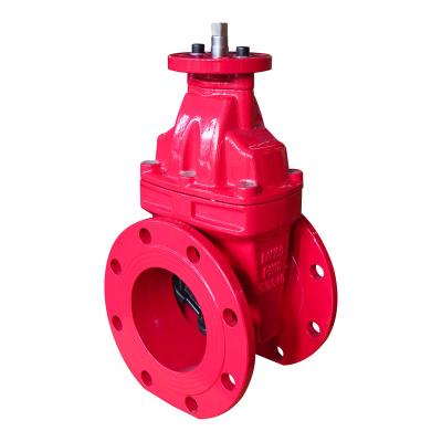 China General Red AWWA 300PSI 6inch NRS Resilient Seated Gate Valve With Top Flange 300*25.4mm for sale