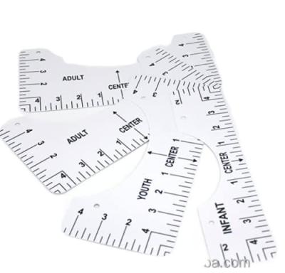 China Wholesale Retail T-shirt Alignment Ruler In Stock Plastic T-shirt Alignment Ruler Acrylic T-shirt Ruler Guides T-shirt Alignment Tool High Quality Ruler shirt for sale