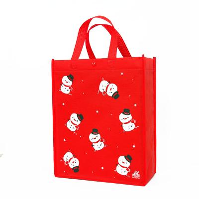 China Factory wholesale non woven reusable reusable reuse custom bag handled christmas tote bag shopping bags logo printing gift bag for sale