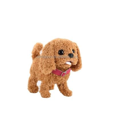 China Toy Stuffed Animal Simulation Plush Cartoon Puppy Walk Nod And Wiggling Toy Wholesale Barking Electric Dog Of Its Tail Kids for sale