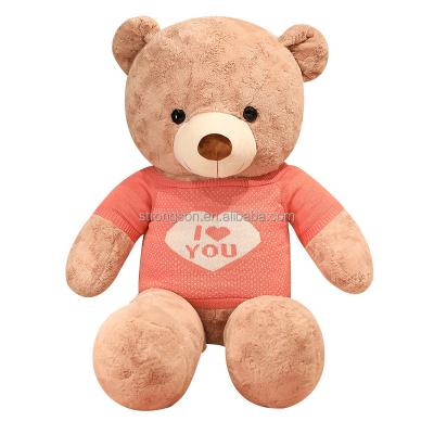 China Giant Teddy Bear Big Plush Toy Animals Large Plush Toy With Custom T-Shirt Personalized Graphic Text For Kids Babies for sale