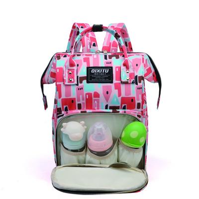 China Fashion Baby Bags Nappy Set Travel Diaper Set Cute Mummy Mommy Backpack Bag for sale