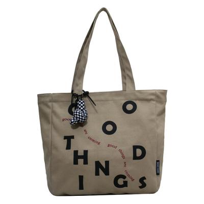 China Hot Heavy Canvas Handled Good Quality Tote Bag Cotton Canvas Blank Plain Tote Bag for sale