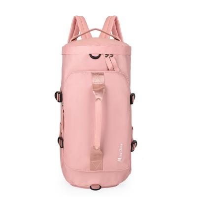 China Fashion Logo Travel Bag Sport Pink Factory Price Customized Hot Selling Overnight Shoulder Tote Gym Duffle Bags 6 Colors for sale