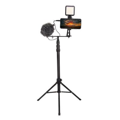 China New Lightweight PORTABLE Aluminum Phone Stand Tripod for Live Stream Makeup for sale