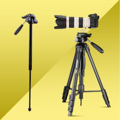 China Professional Camera Tripod Stand Aluminum Video Camera Camcorder Tripod Brands With Carry Bag for sale