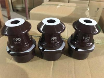 China Brown / White Color 1kV 250A Porcelain Transformer Bushing for sale