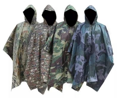 Κίνα Rain Puncho Tactical Outdoor Gear Polyester Army Poncho Raincoat προς πώληση