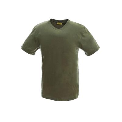 China Katoenen van de leger breide de groene tactische slijtage 100% T-shirt militaire katoenen stof om halsoverhemd mensenoverhemd Te koop