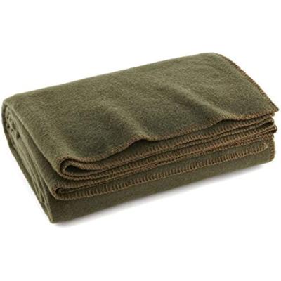 Chine Vente en gros Soft 80% Wool Blanket Military Use Army Green à vendre