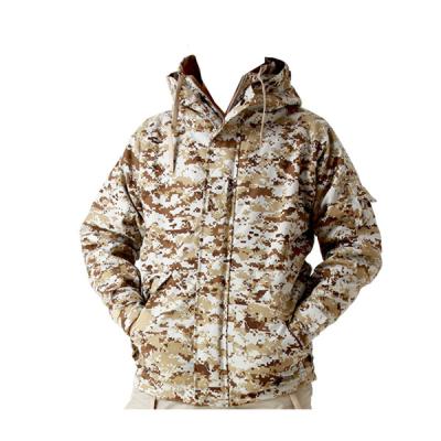 China Volwassenen Tactische jassen Mannen Winddicht Camouflage Stand Kraag Polyestervezel met Zipper Te koop