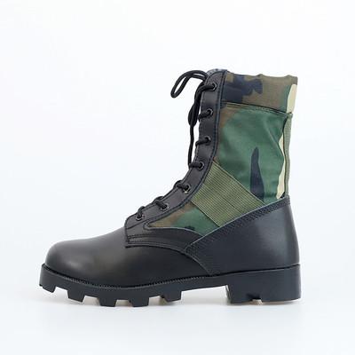 China Durable Jungle Hiking Tactical Combat Mens Boots Canvas Shoes Rangers Panama Rubber for sale