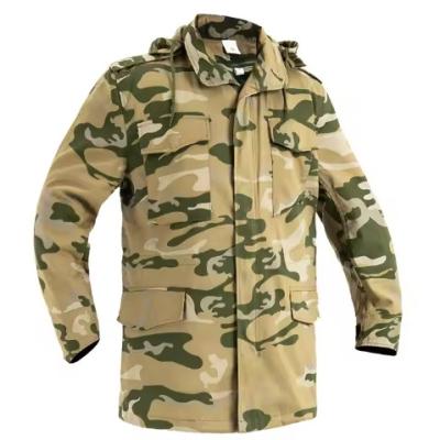 China T65/C35 Solid Fabric Mens Military Tactical Long Sleeve Jackets and Pants with Split Leather for sale