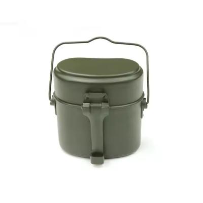 China Canteen táctica Oliva verde caldera de aluminio 3 piezas caja de almuerzo en venta