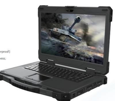 China Militar reforçar notebook, reforçar labtop, 14 polegadas Single Screen Rugged laptop portátil à venda