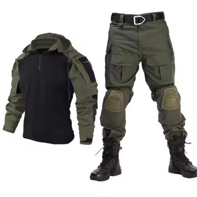 China Camouflage Tactische beschermpak met kap ademend trainingsbroek overhemd en broek Te koop