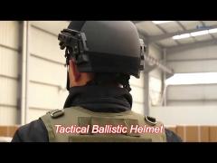 bulletproof heavy duty ballistic helmet with impact resistance and black color