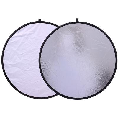 China Photography Studio Accessories Photography 2in1 32inch Folding Reflector Super Soft Silver and Natural White Reflector Disc for sale