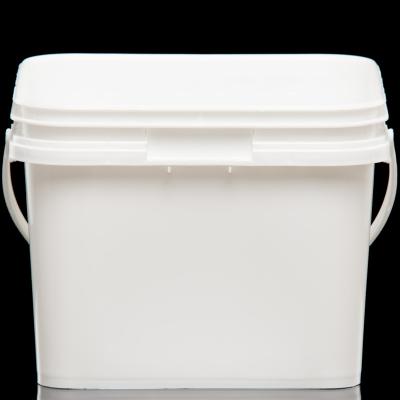 China Metal Processing Products Wholesale 8 Liter Square Plastic Buckets With Lid for sale