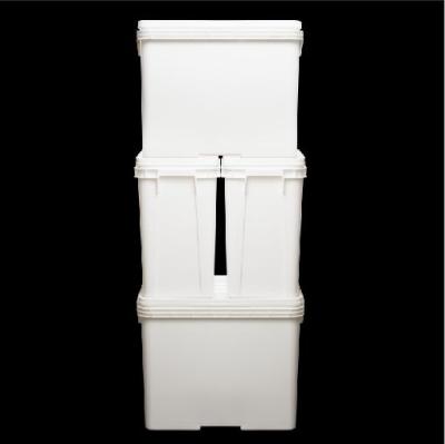 China Wholesale Natural Color Plastic Storage 20L/45L Liter Liter Container With Cover For Household for sale