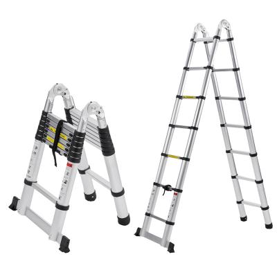 China Folding Ladders Aluminum telescopic extension ladder durable lightweight outdoor ladder for sale