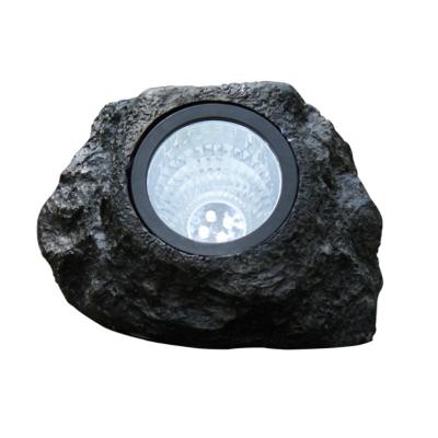 China Outdoor Waterproof Garden Simulation Garden Lawn Ornament LED Solar Stone Spot Light for sale