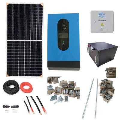 China home solar power system for homes 2kw 2000w PV solar panel off grid solar system kit for Nigeria for sale