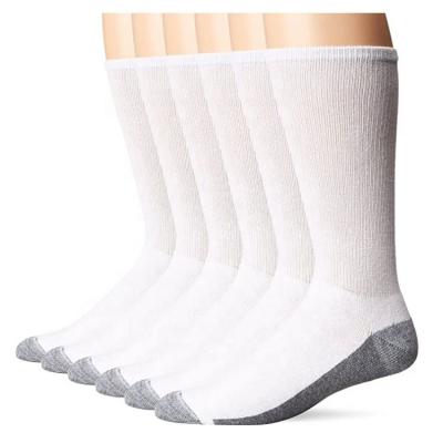 China Breathable Best Selling Bright Colors Best Mens Crew Socks Cotton White Crew Socks for sale