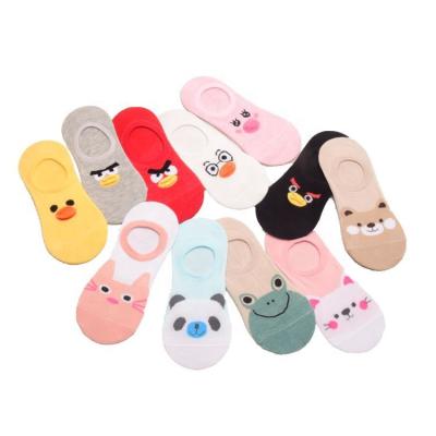 China Breathable boat bumps color invisible cute pure mouth tube shorts summer thin cartoon women's shallow socks for sale