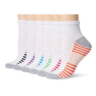 China Soft Texture Sock Sports Socks Breathable Customized Striped Woman Ladies Ankle Socks for sale