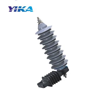 China YIKA 21KV Lighting Surge Arrester Silicone Rubber Compound Lightning Arrester HY5W-21 for sale