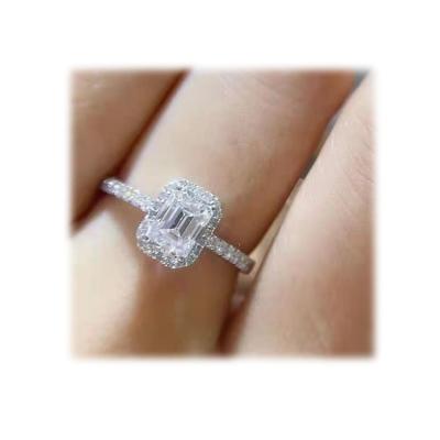 China Environmental Friendly Engagement Wedding Ring, Big Diamond Rings Jewelry Women, Cheap Price 18k Gold Ring for sale