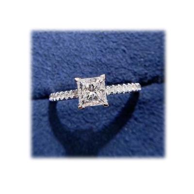 China Lab Developed Diamond Engagement Ring 10K 14K 18K White Gold HPHT CVD Diamond Lab Environmental Friendly Jewelry for sale