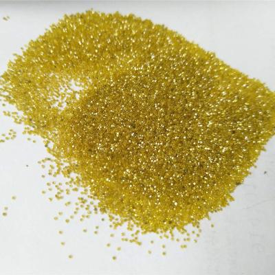 China High Efficiency Wholesale Synthetic Yellow Crystal Quartz Crushed Processing Fortune Decoration Stone Crystal for sale