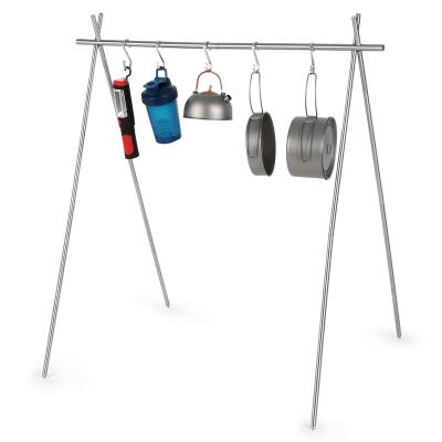 China Stainless Steel Portable Folding Camping Hanging Rack For Potty Hanger Y15124-1 for sale