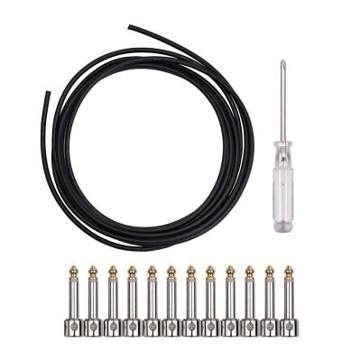 China Custom Length Solderless Patch Wiring Professional DIY Kit Guitar Pedal Cable Panel Cord Wire Including 10 Solder Free Plugs 3 I I5934 for sale