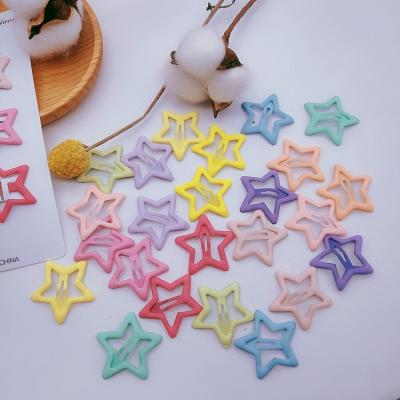 China Candy Factory Sales 3cm Spray Paint Drip Pentagram Rubber Hairpin Paint for sale